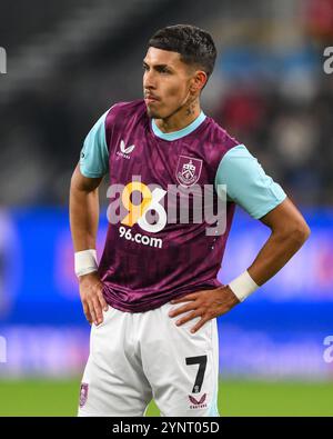 Jeremy Sarmiento von Burnley während des Sky Bet Championship Matches Burnley vs Coventry City at Turf Moor, Burnley, Großbritannien, 26. November 2024 (Foto: Craig Thomas/News Images) Stockfoto