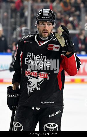 Eishockey DEL - 24/25 - 20. Spieltag: Kölner Haie vs Nürnberg Ice Tigers am 26.11.2024 in der LANXESS Arena in Köln Foto: Osnapix Stockfoto