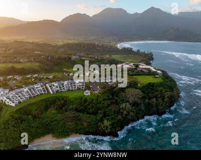 Sunrise, Princeville, Hanalei, Kauai, Hawaii Stockfoto