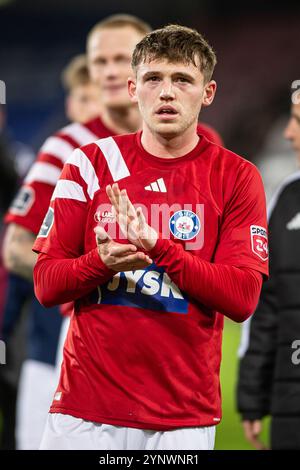 Herning, Dänemark. November 2024. Callum Mccowatt von Silkeborg, WENN er nach dem 3F Superliga-Spiel zwischen dem FC Midtjylland und Silkeborg IF in der MCH Arena in Herning gesehen wurde. Stockfoto