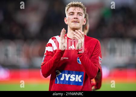 Herning, Dänemark. November 2024. Andreas Poulsen von Silkeborg, WENN er nach dem 3F Superliga-Spiel zwischen dem FC Midtjylland und Silkeborg IF in der MCH Arena in Herning gesehen wurde. Stockfoto