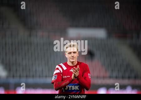 Herning, Dänemark. November 2024. Pelle Mattsson von Silkeborg, WENN er nach dem 3F Superliga-Spiel zwischen dem FC Midtjylland und Silkeborg IF in der MCH Arena in Herning gesehen wurde. Stockfoto