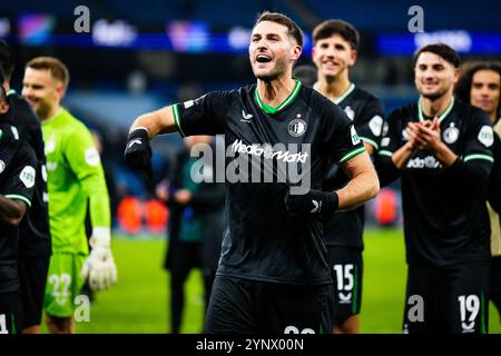 Manchester, Großbritannien. November 2024. Manchester - in der fünften Runde des neuen Formats der UEFA Champions League 2024/2025. Das Spiel findet am 26. November 2024 im Etihad Stadium in Manchester statt. Credit: Box to Box Pictures/Alamy Live News Stockfoto