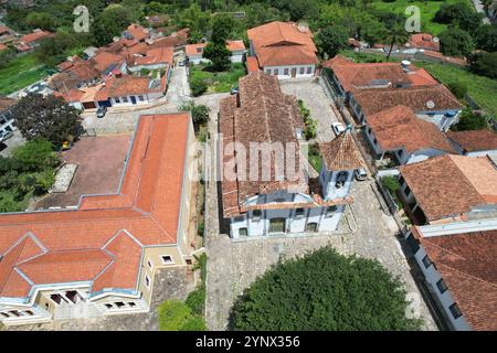 Drohnenansicht der Stadt Diamantina, Minas Gerais, Brasilien Stockfoto