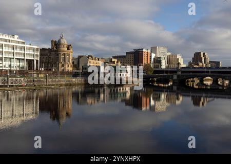 River Clyde in Glasgow, Schottland, am 27. November 2024. Stockfoto