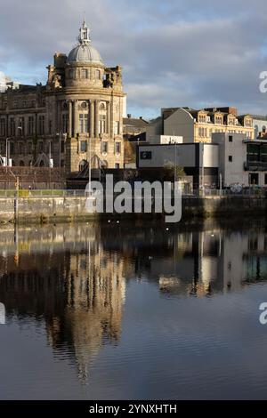 River Clyde in Glasgow, Schottland, am 27. November 2024. Stockfoto