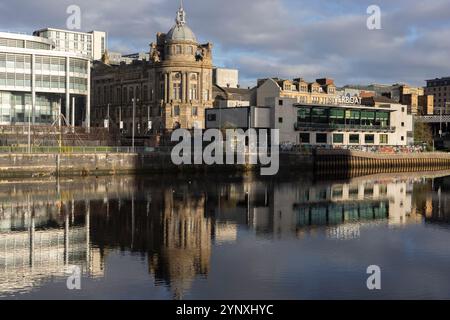 River Clyde in Glasgow, Schottland, am 27. November 2024. Stockfoto