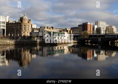 River Clyde in Glasgow, Schottland, am 27. November 2024. Stockfoto