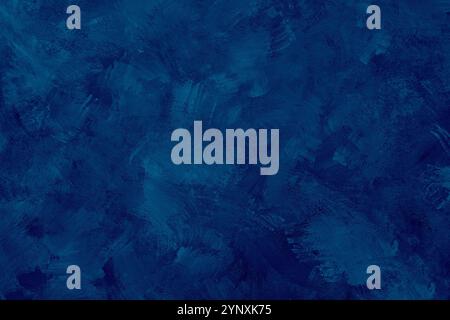 Gemalter tiefblauer rauer Hintergrund oder Textur, Putz, Teil der Wand, abstrakte Tapete für Design Stockfoto