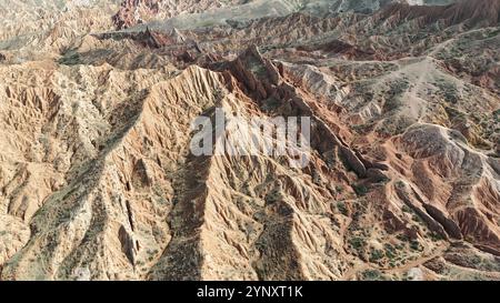 Skazka Canyons oder so genannte Fairytale Canyons Issyk-Kul Region in der Nähe des Sees in kirgisistan Stockfoto