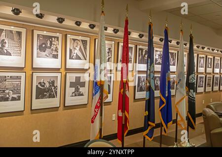 Pueblo, Colorado - das Center for American Values zeigt Fotografien von 140 Empfängern der Ehrenmedaille des Kongresses. Das Zentrum ist mit t verbunden Stockfoto