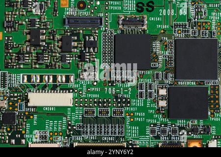 Closeup auf elektronischen Brett, Makro-detail Stockfoto