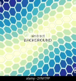Abstrakter Hintergrund mit farbigen Sechsecken-Elementen. Vektorabbildung. Stock Vektor
