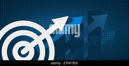 Geschäftspfeil Zielrichtung Hintergrund, Banner Stock Vektor