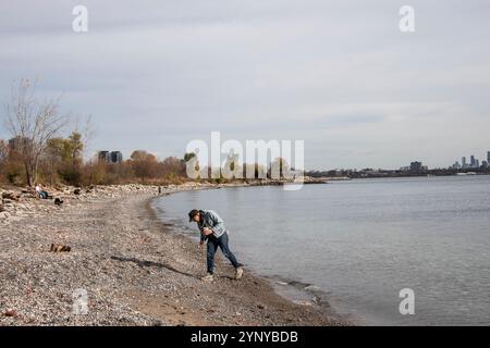 Strand am Humber Bay Park West in Etobicoke, Toronto, Ontario, Kanada Stockfoto