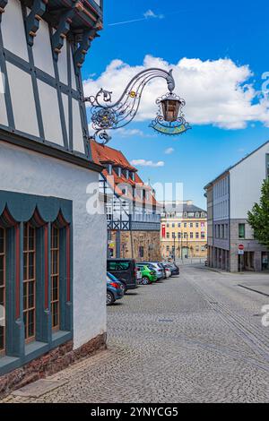 EISENACH, THÜRINGEN, DEUTSCHLAND - CA. JUNI 2024: Das Lutherhaus der Stadt Eisenach in Thüringen. Stockfoto