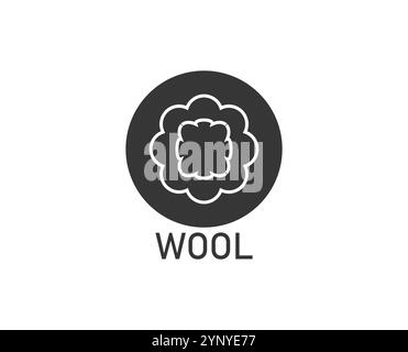 Wolle, Stoffsymbol. Vektorabbildung. Stock Vektor