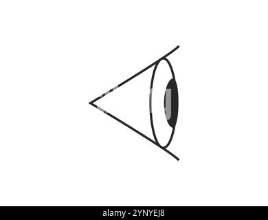 Augenseite, siehe, Sehsymbol. Vektorabbildung. Stock Vektor