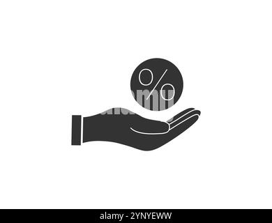 Symbol "Provision", "Bonus", "Prozent". Vektorillustration. Stock Vektor