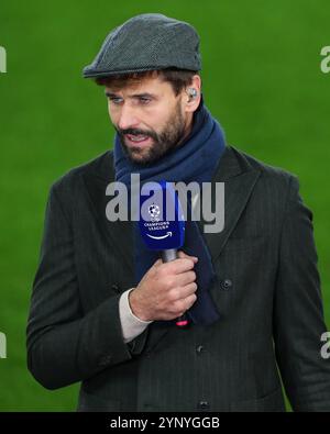 Birmingham, Großbritannien. November 2024. Fernando Llorente gibt ein Interview vor dem Spiel der UEFA Champions League, League Phase MD5 Aston Villa gegen Juventus in Villa Park, Birmingham, Großbritannien, 27. November 2024 (Foto: Gareth Evans/News Images) in Birmingham, Großbritannien am 27. November 2024. (Foto: Gareth Evans/News Images/SIPA USA) Credit: SIPA USA/Alamy Live News Stockfoto