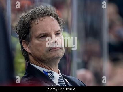 Tim Kehler (Co-Trainer, Schwenninger Wild Wings) / Porträt / Porträt. GER, EHC Red Bull München vs. Schwenninger Wild Wings, Eishockey, DEL, 20. Spieltag, Saison 2024/2025, 26.11.2024. Foto: Eibner-Pressefoto/Heike Feiner Stockfoto