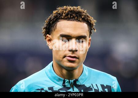 Mailand, Italien, Italien. November 2024. Antonio NUSA vom RB Leipzig während des Spiels der UEFA Champions League, League Phase MD5 zwischen dem FC Internazionale und dem RB Leipzig am 26. November 2024 in Mailand. (Kreditbild: © Matthieu Mirville/ZUMA Press Wire) NUR REDAKTIONELLE VERWENDUNG! Nicht für kommerzielle ZWECKE! Stockfoto