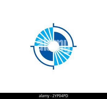 MRT-Diagnostisches Logo – CT-Scan-Symbol für medizinisches Verfahren – Computertomographie-Scanner – Magnetresonanztomographie-Bildgebungsgerät – Vektor-Design-Vorlage Stock Vektor