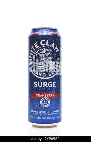 IRVINE, KALIFORNIEN - 27. November 2024: Eine Dose White Claw Hard Seltzer Surge Cranberry aromatisiert. Stockfoto