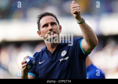 Aktenfoto vom 28-05-2023 von Chelsea Interimsmanager Frank Lampard. Der ehemalige Everton und Chelsea Boss Frank Lampard wird Coventry übernehmen. Ausgabedatum: Mittwoch, 27. November 2024. Stockfoto