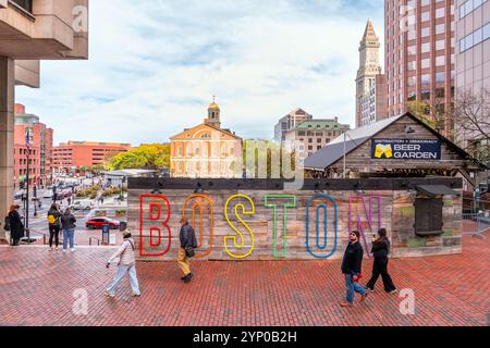 Legendäres Schild in der Innenstadt von Boston Boston, Massachusetts, USA Stockfoto