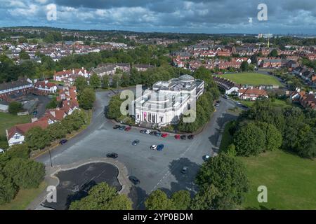 Luftaufnahme der Lady Lever Art Gallery, Port Sunlight, Merseyside, Großbritannien. Stockfoto
