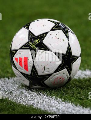 Birmingham, Großbritannien. November 2024. Der Ball der UEFA Champions League während der UEFA Champions League, League Phase MD5 Spiel Aston Villa gegen Juventus in Villa Park, Birmingham, Vereinigtes Königreich, 27. November 2024 (Foto: Gareth Evans/News Images) in Birmingham, Vereinigtes Königreich am 27.11.2024. (Foto: Gareth Evans/News Images/SIPA USA) Credit: SIPA USA/Alamy Live News Stockfoto