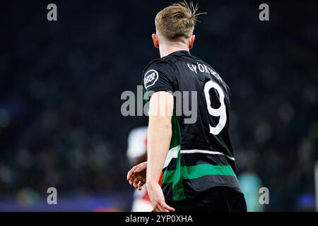 Viktor Gyokeres beim Spiel der UEFA Champions League zwischen den Teams Sporting CP und Arsenal FC (Maciej Rogowski) Stockfoto