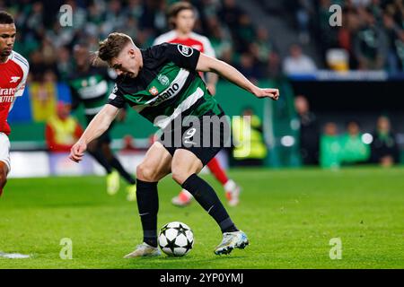 Viktor Gyokeres beim Spiel der UEFA Champions League zwischen den Teams Sporting CP und Arsenal FC (Maciej Rogowski) Stockfoto