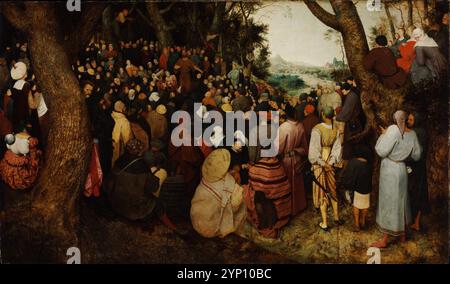 Die Predigt des Heiligen Johannes des Täufers (oder die Predigt des Heiligen Johannes des Täufers) ist ein Gemälde von Pieter Bruegel dem Älteren aus dem Jahr 1566 im Museum der Schönen Künste in Budapest. Es war als Öl auf der Platte lackiert. Stockfoto