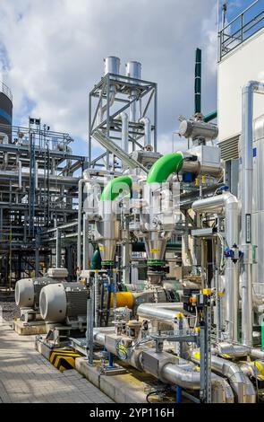 26.08.2024, Deutschland, Nordrhein-Westfalen, Oberhausen - Grüner Wasserstoff bei Air Liquide, Wasserstoffproduktion im Chemiepark OQ Chemicals. TRAILB Stockfoto