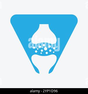 Initial Letter V Knie Joint Knochen Logo für medizinische und Gesundheit Symbol Stock Vektor