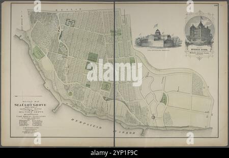 Design Map of Sea Cliff Grove, Glen Cove, L.I. 1873 von Beers, F. W. (Frederick W.) Stockfoto