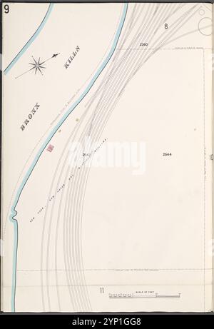 Bronx, V. 9, Platte Nr. 9 [Karte begrenzt von Bronx Kills] 1908 Stockfoto