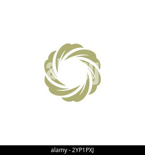 Letter O Leaf Logo Vektor. O ursprüngliche Symbolart. Circle Leaf Design Stock Vektor