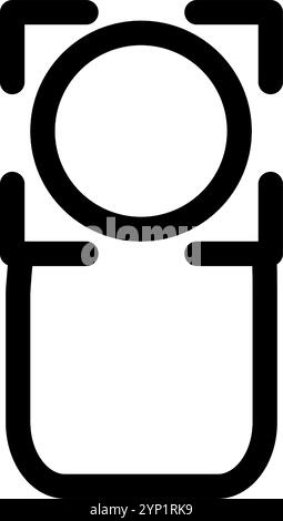 Kamerafokus – Clean and Modern Photography and Videography Symbol. Stock Vektor
