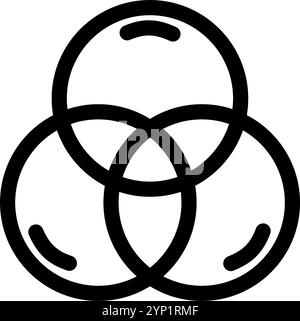 Farbtheoretikrad – Symbol für saubere und moderne Fotografie und Videographie. Stock Vektor