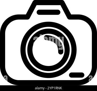 Kamera – Symbol für saubere und moderne Fotografie und Videographie. Stock Vektor