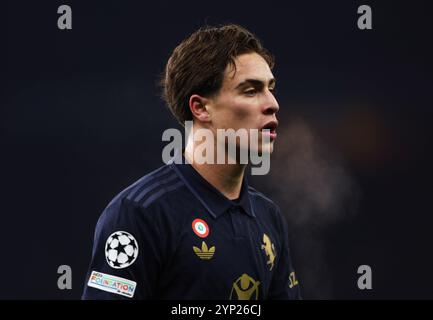 Birmingham, Großbritannien. November 2024. Kenyan Yildiz aus Juventus während des Spiels Aston Villa FC gegen Juventus FC UEFA Champions League Runde 1 in Villa Park, Birmingham, England, Großbritannien am 27. November 2024 Credit: Every Second Media/Alamy Live News Stockfoto