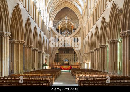 Wells Cathedral in Wells Somerset Stockfoto