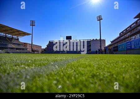 Antalya, Türkei. November 2024. Illustration des Stadions während des MD-1-Trainings am Spieltag, einen Tag vor einem Spiel zwischen den Nationalmannschaften der Ukraine und Belgiens, genannt die Roten Flammen beim zweiten Play-off der UEFA-Qualifikationsrunde für Frauen 2023-24, am Donnerstag, den 28. November 2024 in Antalya, Türkei. Quelle: Sportpix/Alamy Live News Stockfoto