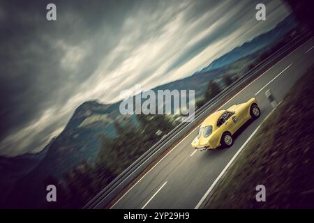 GSM Flamingo beim Classic Car Race, Jochpass Oldtimer Memorial, Deutschland Stockfoto