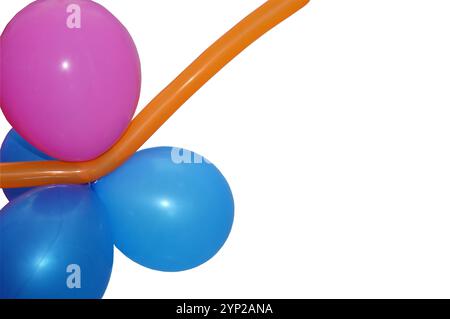 Ballons auf dem weißen Hintergrund Stockfoto