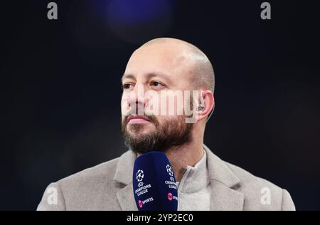 Birmingham, Großbritannien. November 2024. Alan Hutton spricht vor dem Spiel Aston Villa FC gegen Juventus FC UEFA Champions League Runde 1 in Villa Park, Birmingham, England, Großbritannien am 27. November 2024 Credit: Every Second Media/Alamy Live News Stockfoto