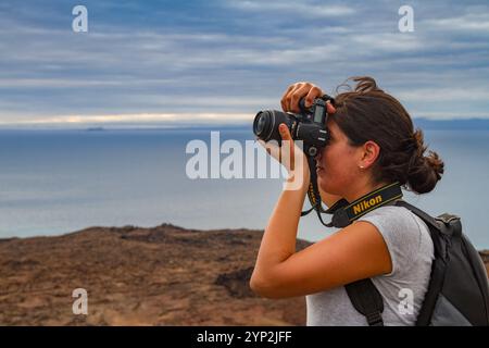 Gast des Lindblad Expeditionsschiffs National Geographic Endeavour auf den Galapagos-Inseln, UNESCO-Weltkulturerbe, Ecuador, Südamerika Stockfoto